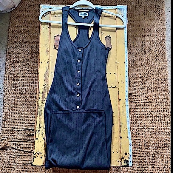 NEW REVOLVE ABOUT US STRETCH BLACK RIBBED BODYCON MIDI DRESS XS - Picture 3 of 16